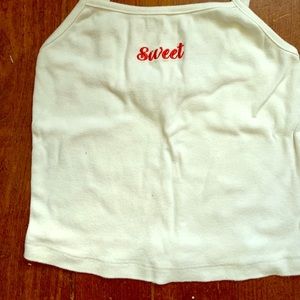 “Sweet” cropped tank top